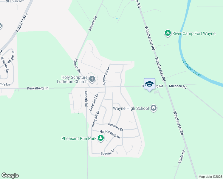 map of restaurants, bars, coffee shops, grocery stores, and more near 666-798 Dunkelberg Road in Fort Wayne