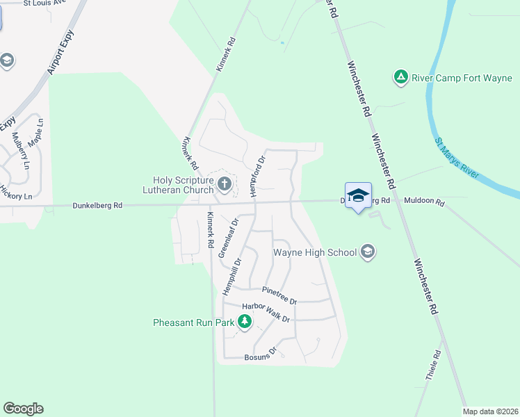 map of restaurants, bars, coffee shops, grocery stores, and more near 666-798 Dunkelberg Road in Fort Wayne