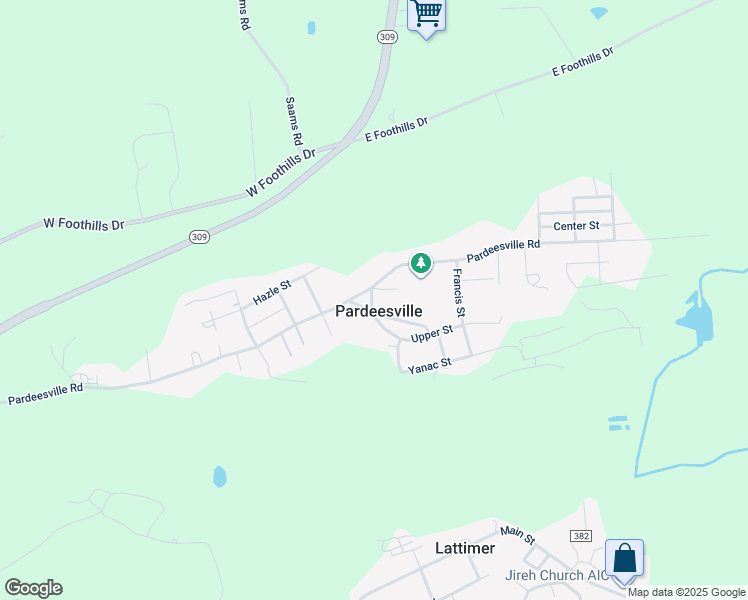 map of restaurants, bars, coffee shops, grocery stores, and more near 1702 Scamper Street in Luzerne County