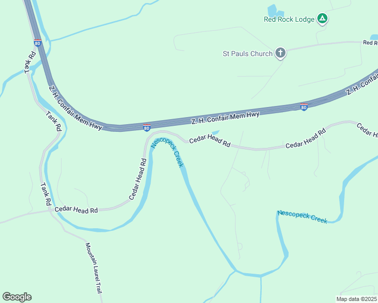 map of restaurants, bars, coffee shops, grocery stores, and more near 598 Cedar Head Road in Sugarloaf