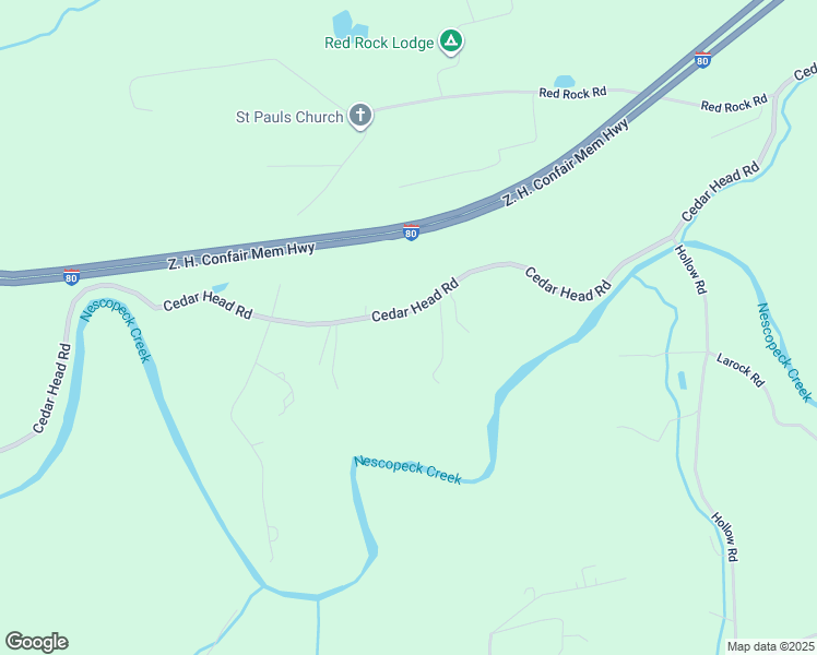 map of restaurants, bars, coffee shops, grocery stores, and more near 520 Cedar Head Road in Sugarloaf