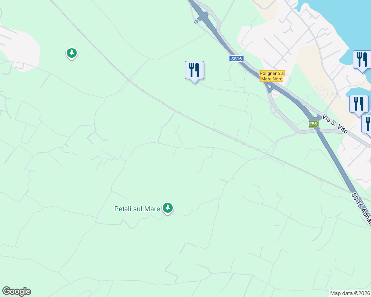 map of restaurants, bars, coffee shops, grocery stores, and more near in Metropolitan City of Bari