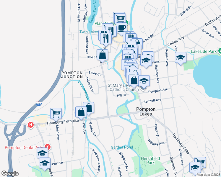 map of restaurants, bars, coffee shops, grocery stores, and more near 769 Ringwood Avenue in Pompton Lakes