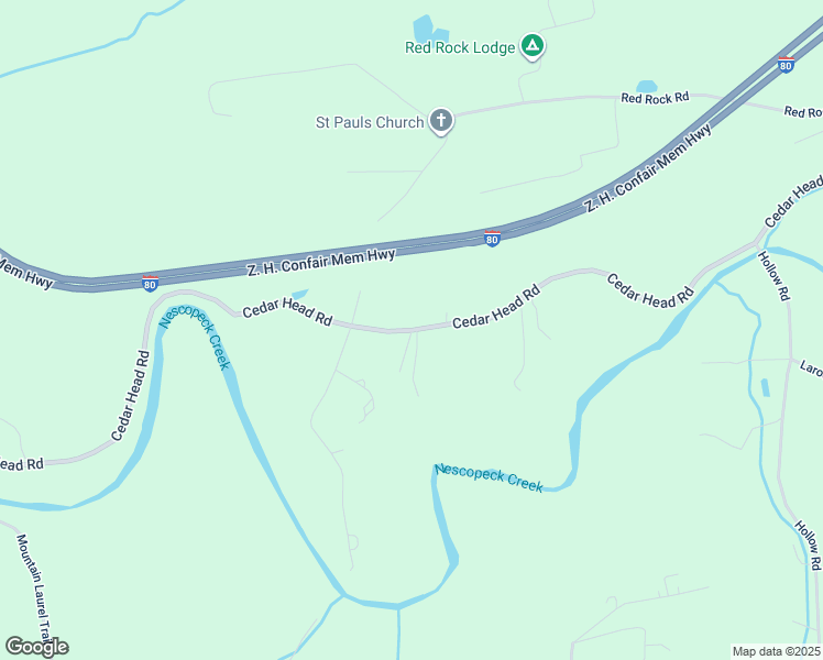 map of restaurants, bars, coffee shops, grocery stores, and more near Cedar Head Road in Sugarloaf