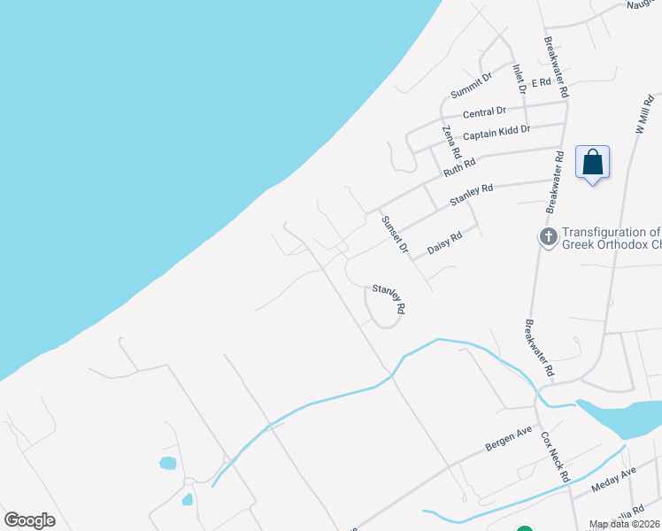 map of restaurants, bars, coffee shops, grocery stores, and more near 2790 Stanley Road in Mattituck