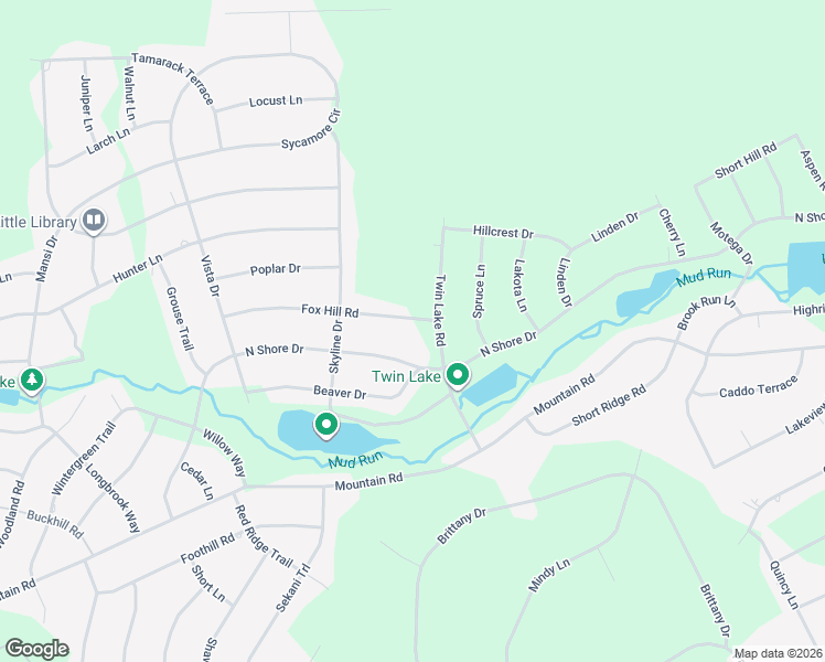 map of restaurants, bars, coffee shops, grocery stores, and more near 1005-1007 Fox Hill Road in Albrightsville