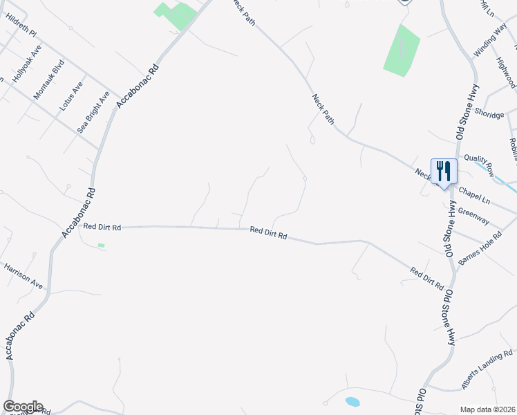 map of restaurants, bars, coffee shops, grocery stores, and more near 16 Wolf Way in East Hampton