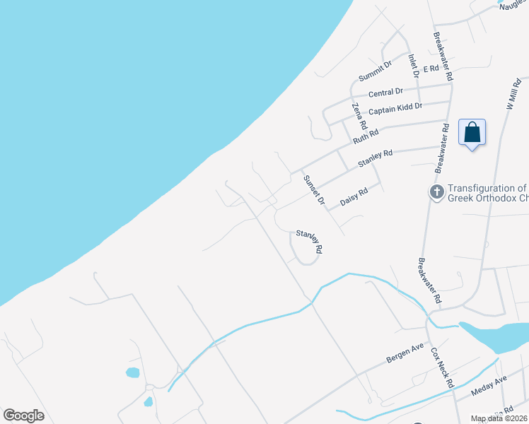 map of restaurants, bars, coffee shops, grocery stores, and more near 2790 Stanley Road in Mattituck