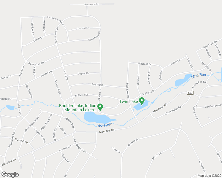 map of restaurants, bars, coffee shops, grocery stores, and more near 1005 Fox Hill Road in Albrightsville