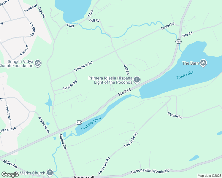 map of restaurants, bars, coffee shops, grocery stores, and more near 111 Black Bear Lane in Stroudsburg