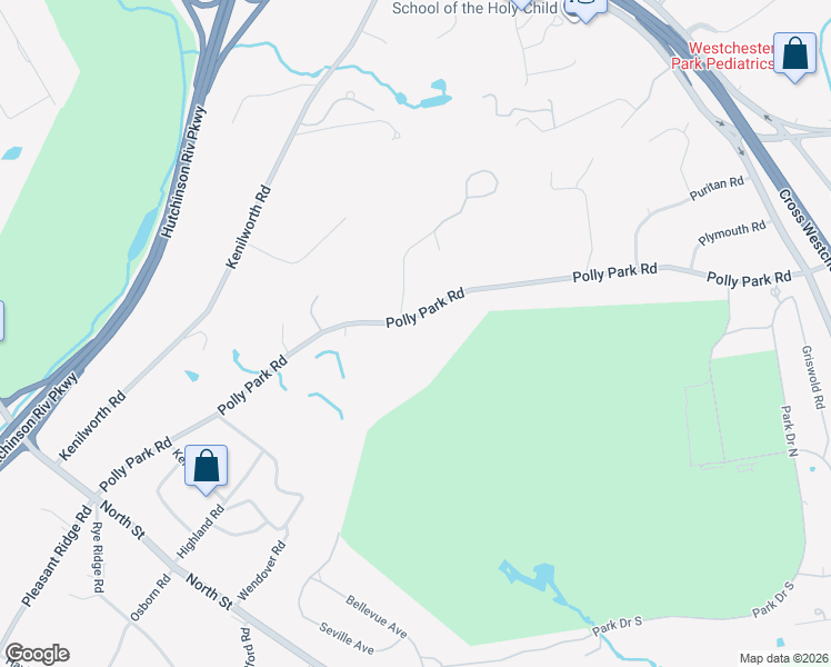 map of restaurants, bars, coffee shops, grocery stores, and more near 205 Polly Park Road in Rye