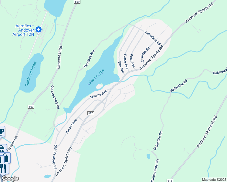 map of restaurants, bars, coffee shops, grocery stores, and more near 6 Pine Cliff Road in Newton