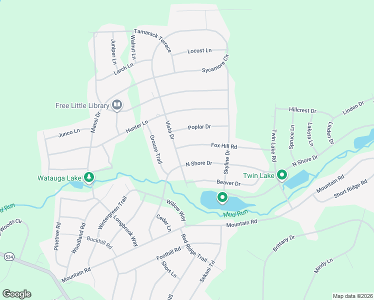 map of restaurants, bars, coffee shops, grocery stores, and more near 12 Fox Hill Road in Albrightsville