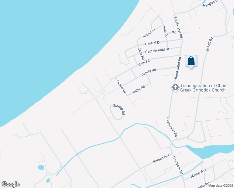 map of restaurants, bars, coffee shops, grocery stores, and more near 700 Sunset Drive in Mattituck