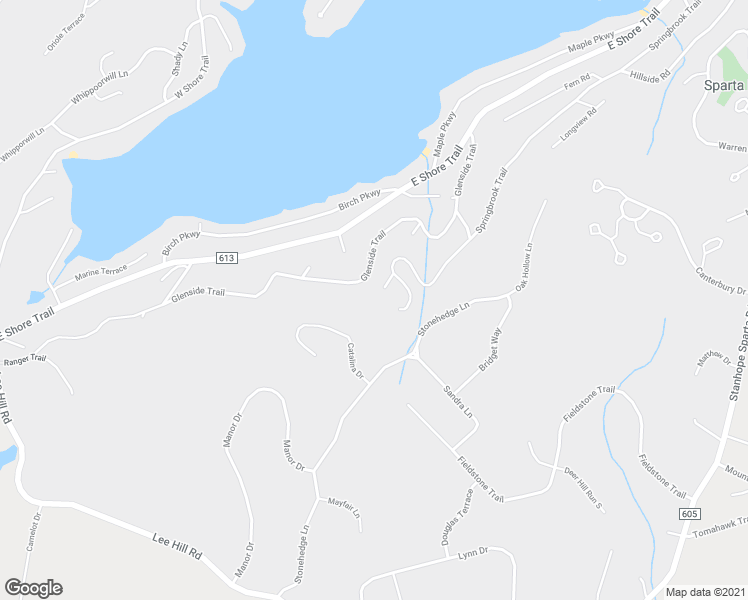 map of restaurants, bars, coffee shops, grocery stores, and more near 6 Springbrook Terrace in Sparta Township