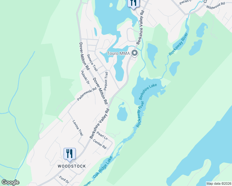 map of restaurants, bars, coffee shops, grocery stores, and more near 5404 Berkshire Valley Road in Jefferson