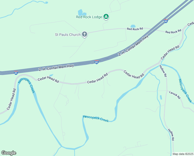 map of restaurants, bars, coffee shops, grocery stores, and more near 516 Cedar Head Road in Sugarloaf