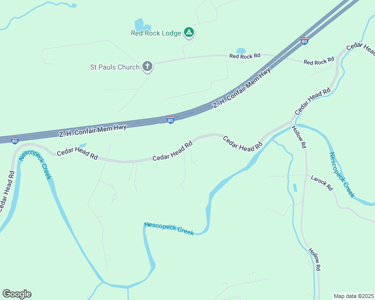 map of restaurants, bars, coffee shops, grocery stores, and more near Cedar Head Road in Sugarloaf