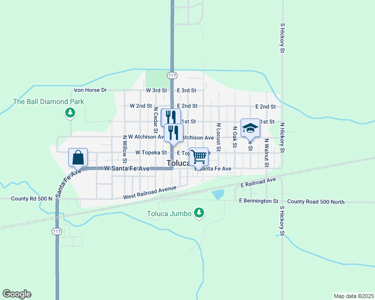 map of restaurants, bars, coffee shops, grocery stores, and more near in Toluca