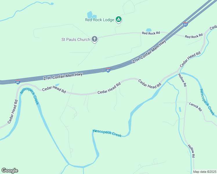 map of restaurants, bars, coffee shops, grocery stores, and more near 516 Cedar Head Road in Sugarloaf