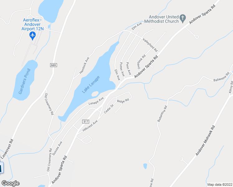 map of restaurants, bars, coffee shops, grocery stores, and more near 152 Andover Sparta Road in Newton