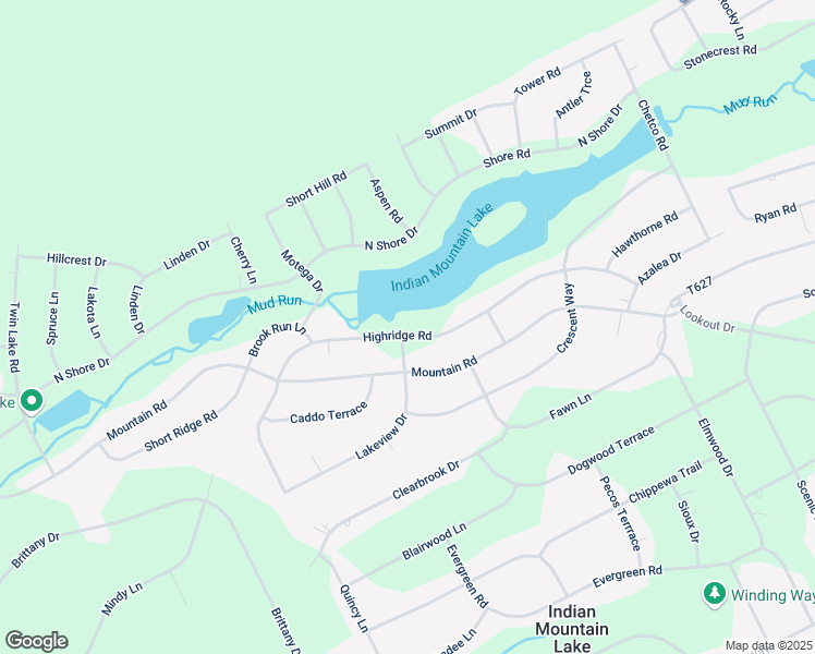 map of restaurants, bars, coffee shops, grocery stores, and more near 123 Highridge Road in Albrightsville