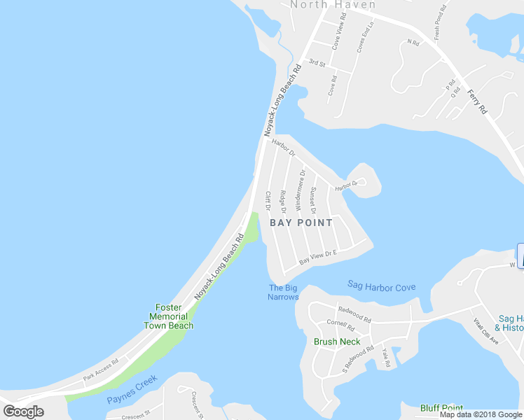 map of restaurants, bars, coffee shops, grocery stores, and more near 47 Cliff Drive in Sag Harbor