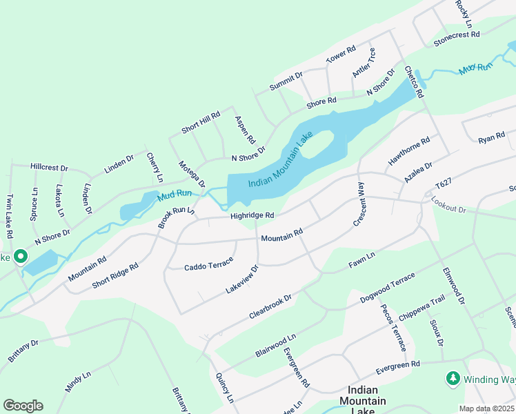map of restaurants, bars, coffee shops, grocery stores, and more near 123 Highridge Road in Albrightsville