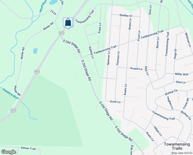 map of restaurants, bars, coffee shops, grocery stores, and more near 35 Kipling Lane in Albrightsville