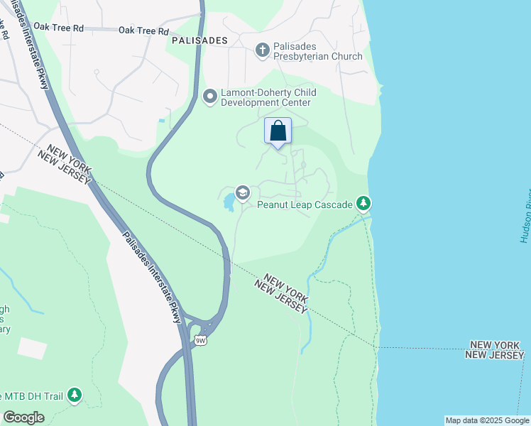 map of restaurants, bars, coffee shops, grocery stores, and more near 61 U.S. 9W in Palisades