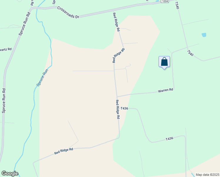 map of restaurants, bars, coffee shops, grocery stores, and more near 1557 Red Ridge Road in Lewisburg