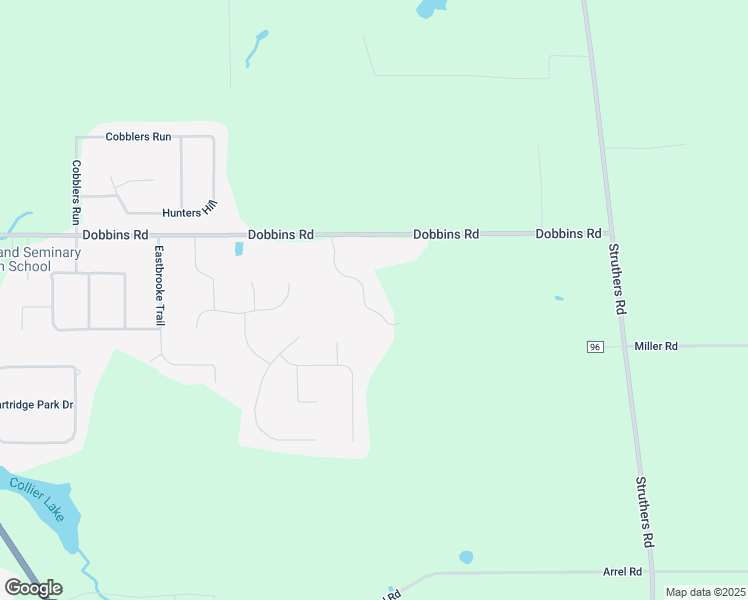 map of restaurants, bars, coffee shops, grocery stores, and more near 4087 Dobbins Road in Youngstown