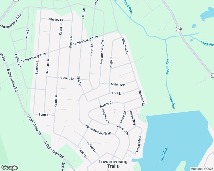 map of restaurants, bars, coffee shops, grocery stores, and more near 13 Hugo Drive in Albrightsville