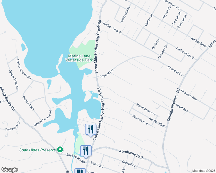 map of restaurants, bars, coffee shops, grocery stores, and more near 68 Three Mile Harbor Hc Road in East Hampton