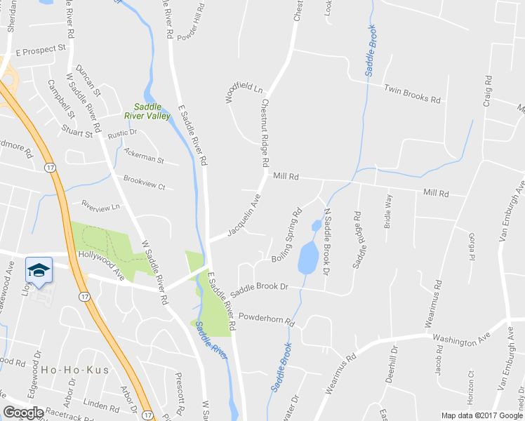 map of restaurants, bars, coffee shops, grocery stores, and more near 54 Jacquelin Avenue in Ho-Ho-Kus