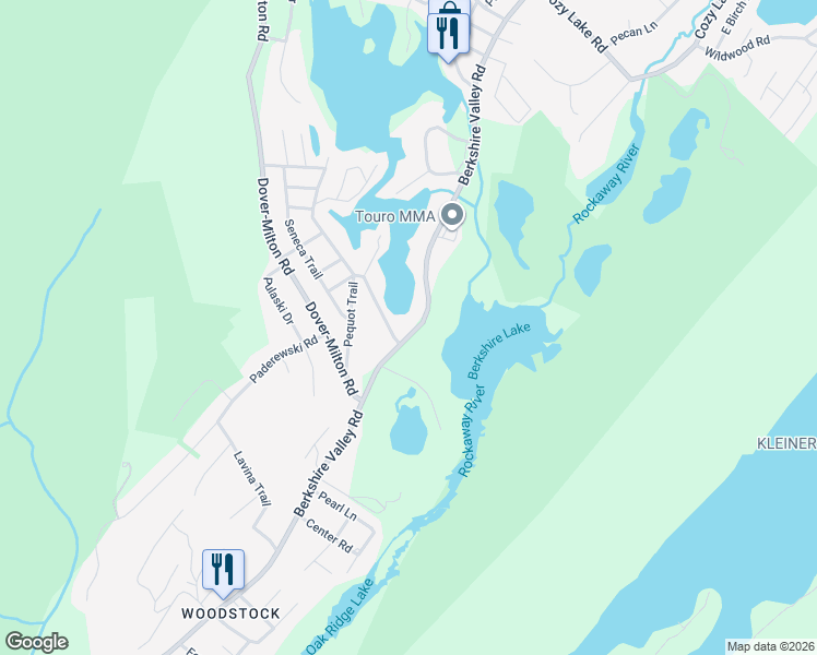 map of restaurants, bars, coffee shops, grocery stores, and more near 5419 Berkshire Valley Road in Jefferson