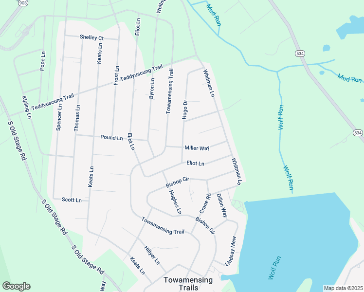 map of restaurants, bars, coffee shops, grocery stores, and more near 1063 Hugo Drive in ALBRIGHTSVLLE