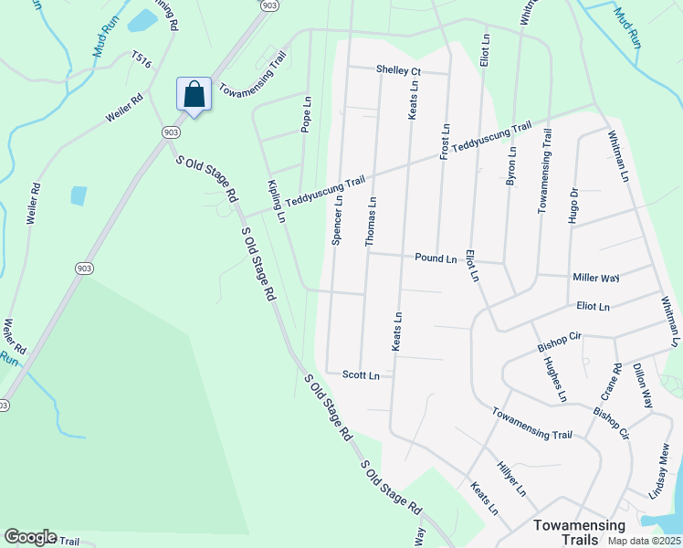 map of restaurants, bars, coffee shops, grocery stores, and more near 109 Spencer Lane in Albrightsville