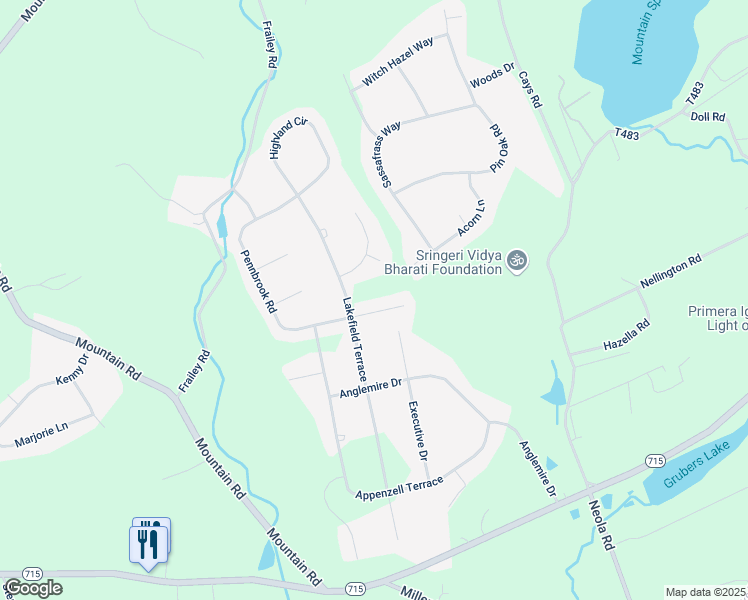 map of restaurants, bars, coffee shops, grocery stores, and more near 705 Laurel Way in Stroudsburg