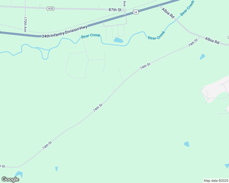 map of restaurants, bars, coffee shops, grocery stores, and more near 16322 74th Street in Ottumwa