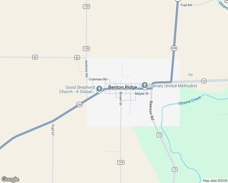 map of restaurants, bars, coffee shops, grocery stores, and more near 107 Market Street in Benton Ridge