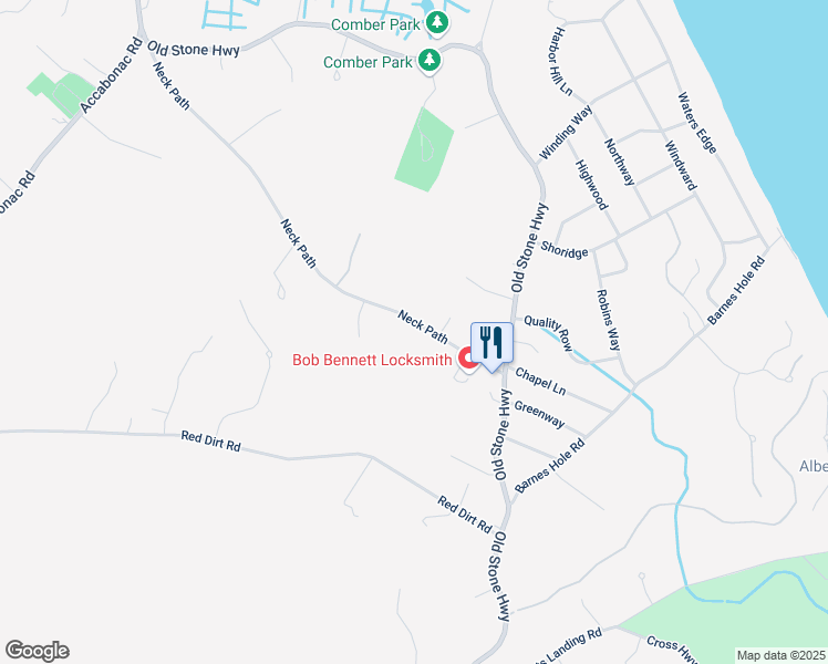 map of restaurants, bars, coffee shops, grocery stores, and more near 9 Eastside Court in East Hampton