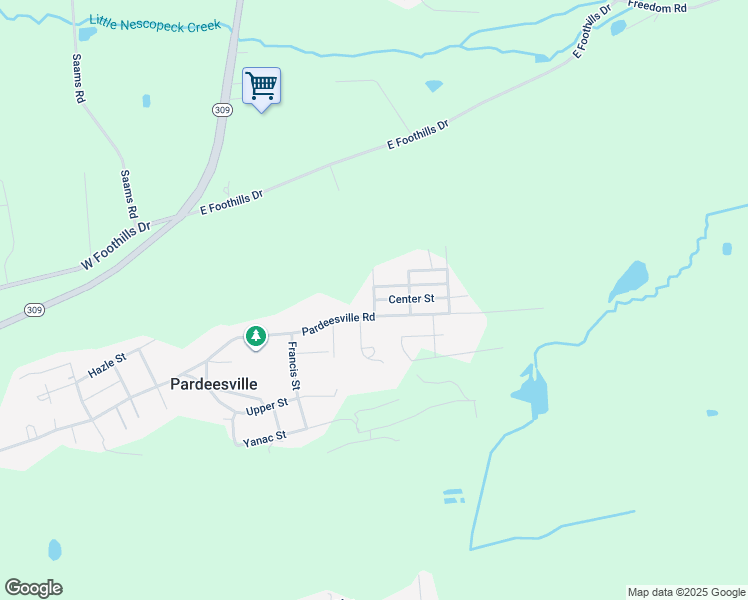 map of restaurants, bars, coffee shops, grocery stores, and more near Washington Street in Luzerne County