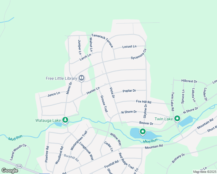 map of restaurants, bars, coffee shops, grocery stores, and more near in Indian Mountain Lake