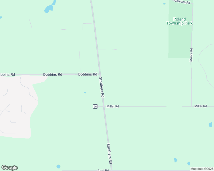 map of restaurants, bars, coffee shops, grocery stores, and more near 7833 Struthers Road in Youngstown