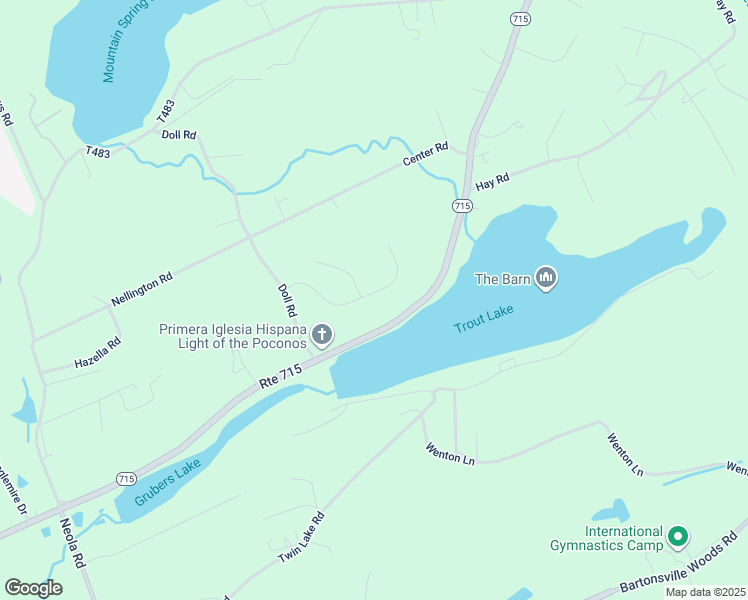 map of restaurants, bars, coffee shops, grocery stores, and more near 148 Stoney Ledge Drive in Stroudsburg