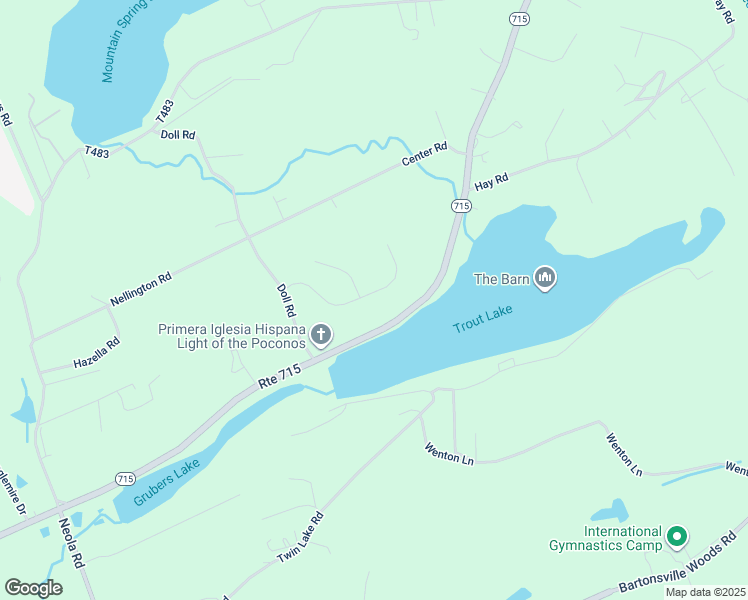 map of restaurants, bars, coffee shops, grocery stores, and more near 148 Stoney Ledge Drive in Stroudsburg