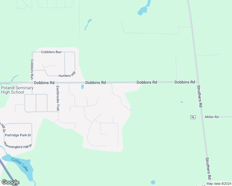 map of restaurants, bars, coffee shops, grocery stores, and more near 4087 Dobbins Road in Youngstown