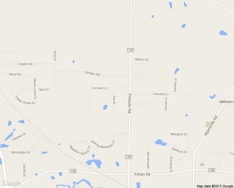map of restaurants, bars, coffee shops, grocery stores, and more near 2126 Orchard Lane in Akron