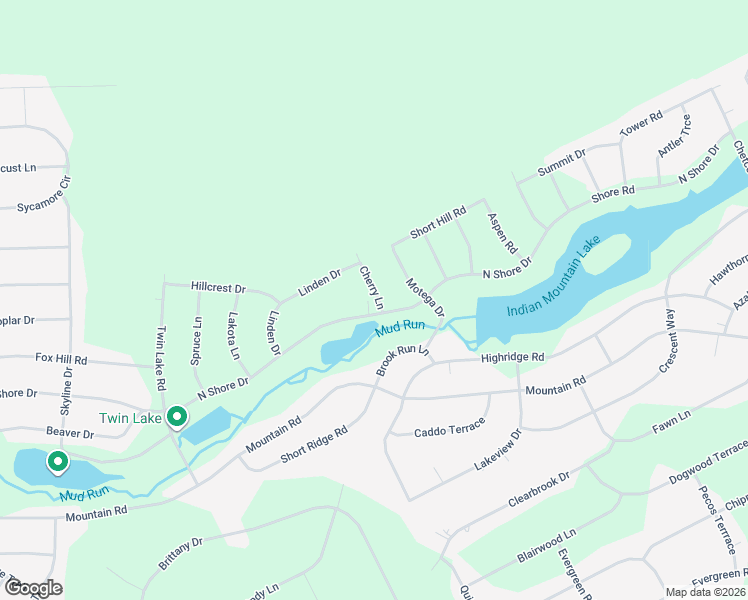 map of restaurants, bars, coffee shops, grocery stores, and more near 1483 Mountain Road in Albrightsville